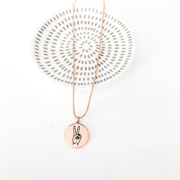 Peace Sign Necklace