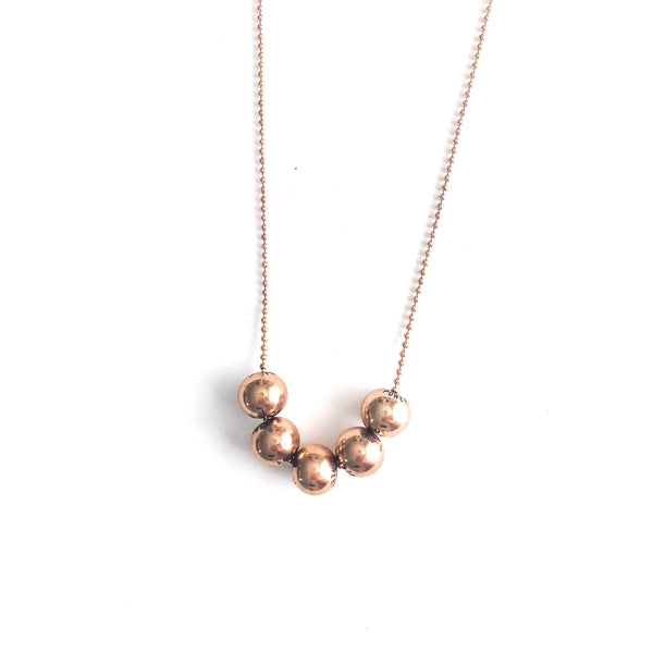 Affirmation Beaded Necklace (5) Rose Gold