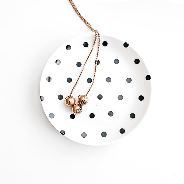 Affirmation Beaded Necklace (3) Rose Gold