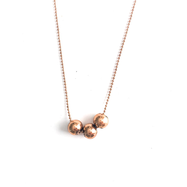 Affirmation Beaded Necklace (3) Rose Gold