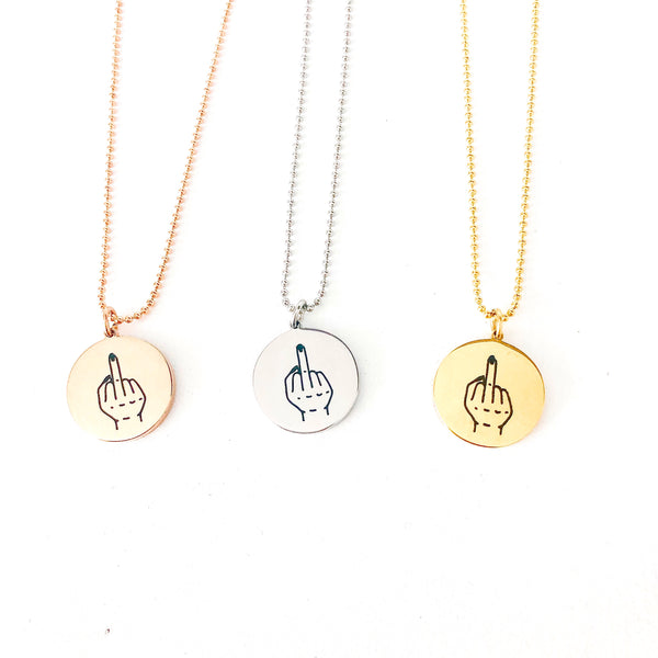 Middle Finger Necklace