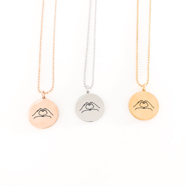 Heart Hand Necklace