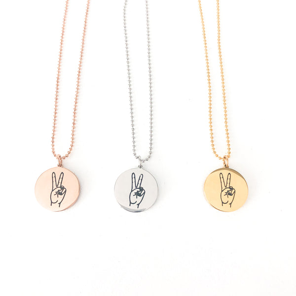 Peace Sign Necklace