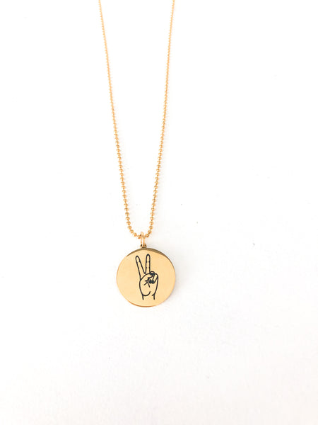 Peace Sign Necklace