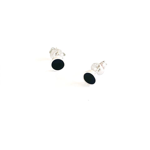 Black Circle Earrings