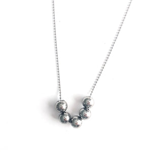 Affirmation Beaded Necklace (5) Stainless Steel