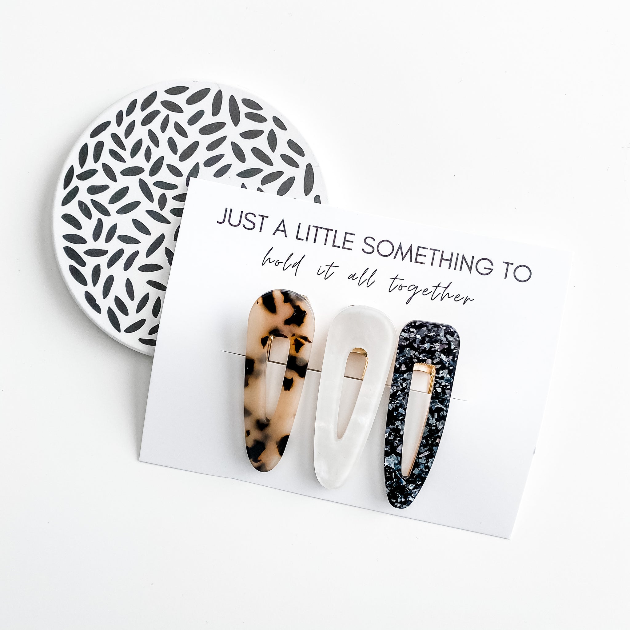Hair Clip (set of 3) Rounded Leopard